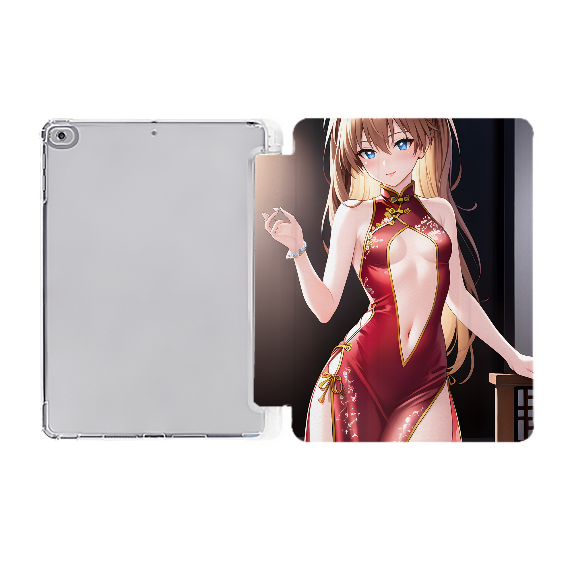（画像用） EVA 新世紀エヴァンゲリオン IPad ケース ペン収納付き 三つ折りスタンド PUレザー×シリコン 対応機種9.5/10.5/10.9インチ